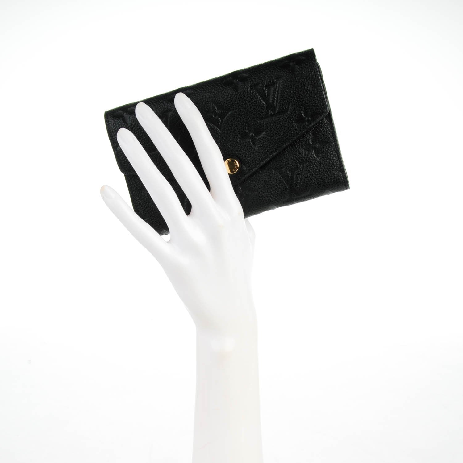 Louis Vuitton Empreinte Compact Curieuse Wallet Black 2 of 7