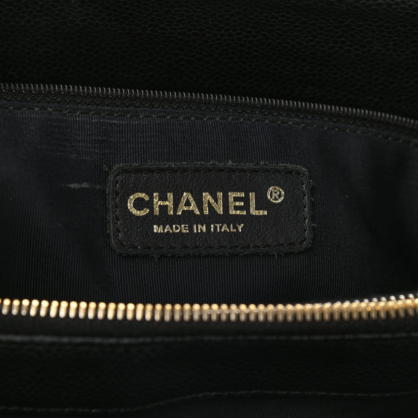 Caviar Quilted Grand Shopping Tote GST Black