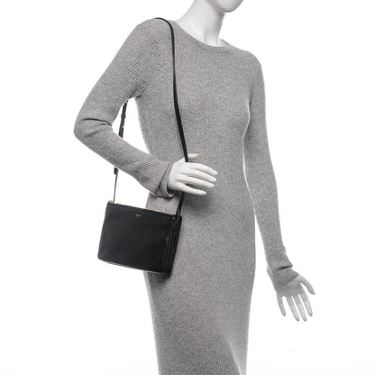 Celine Lambskin Small Trio Crossbody Bag Black 2 of 7