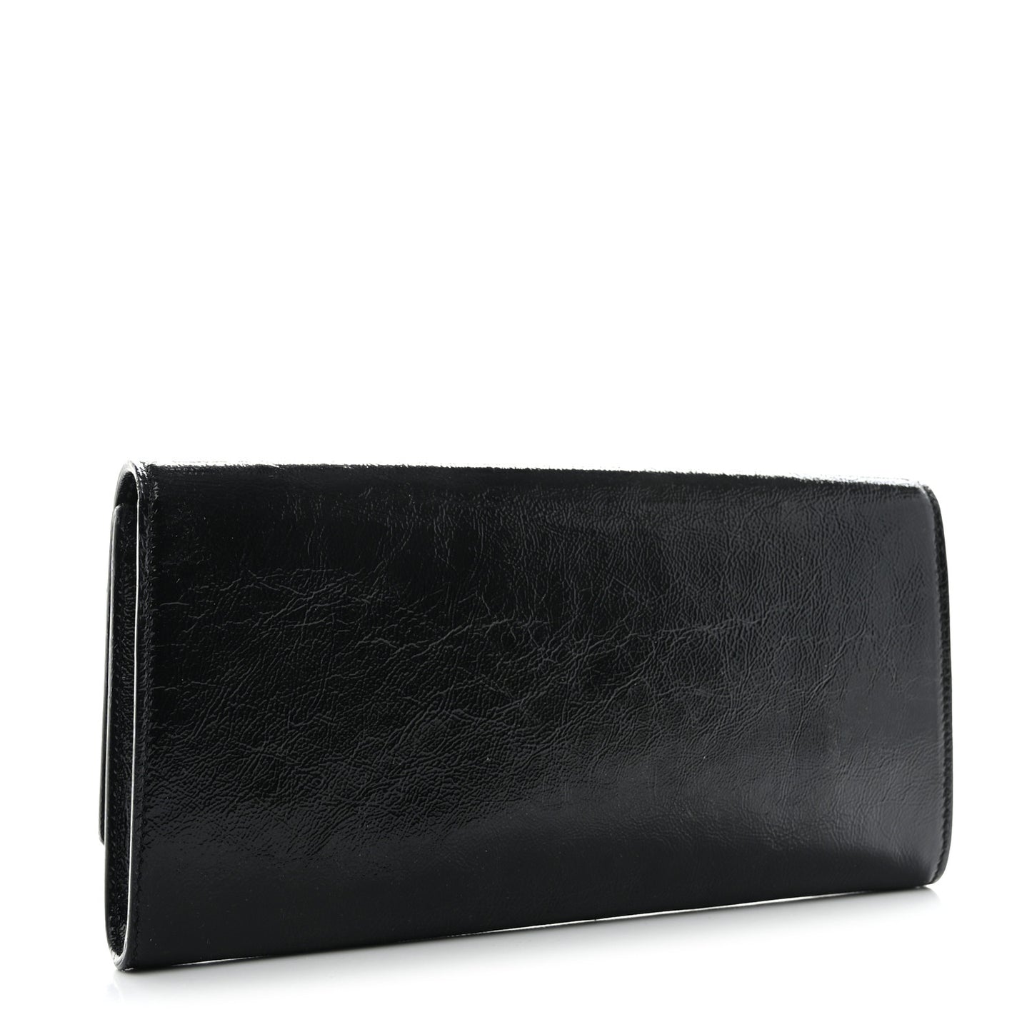 Textured Patent Monogram Small Belle De Jour Clutch Black