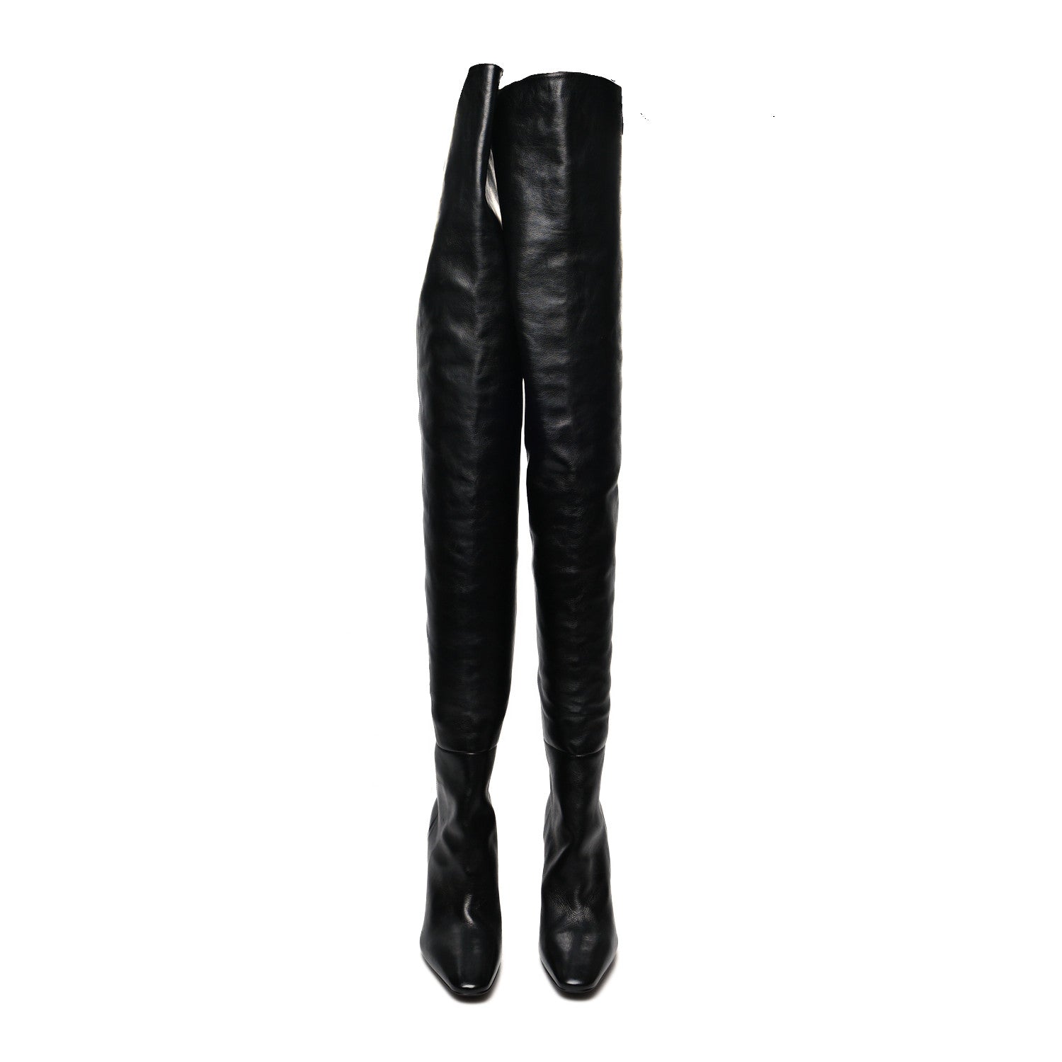 Saint Laurent Smooth Calfskin Betty 95 Over The Knee Boots 39.5 Black 2 of 6