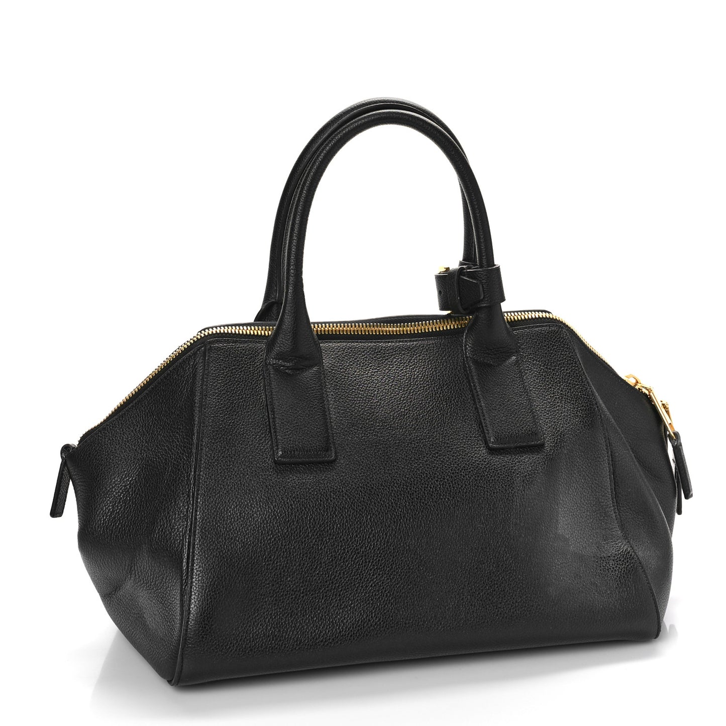 Textured Calfskin Small Incognito Satchel Black