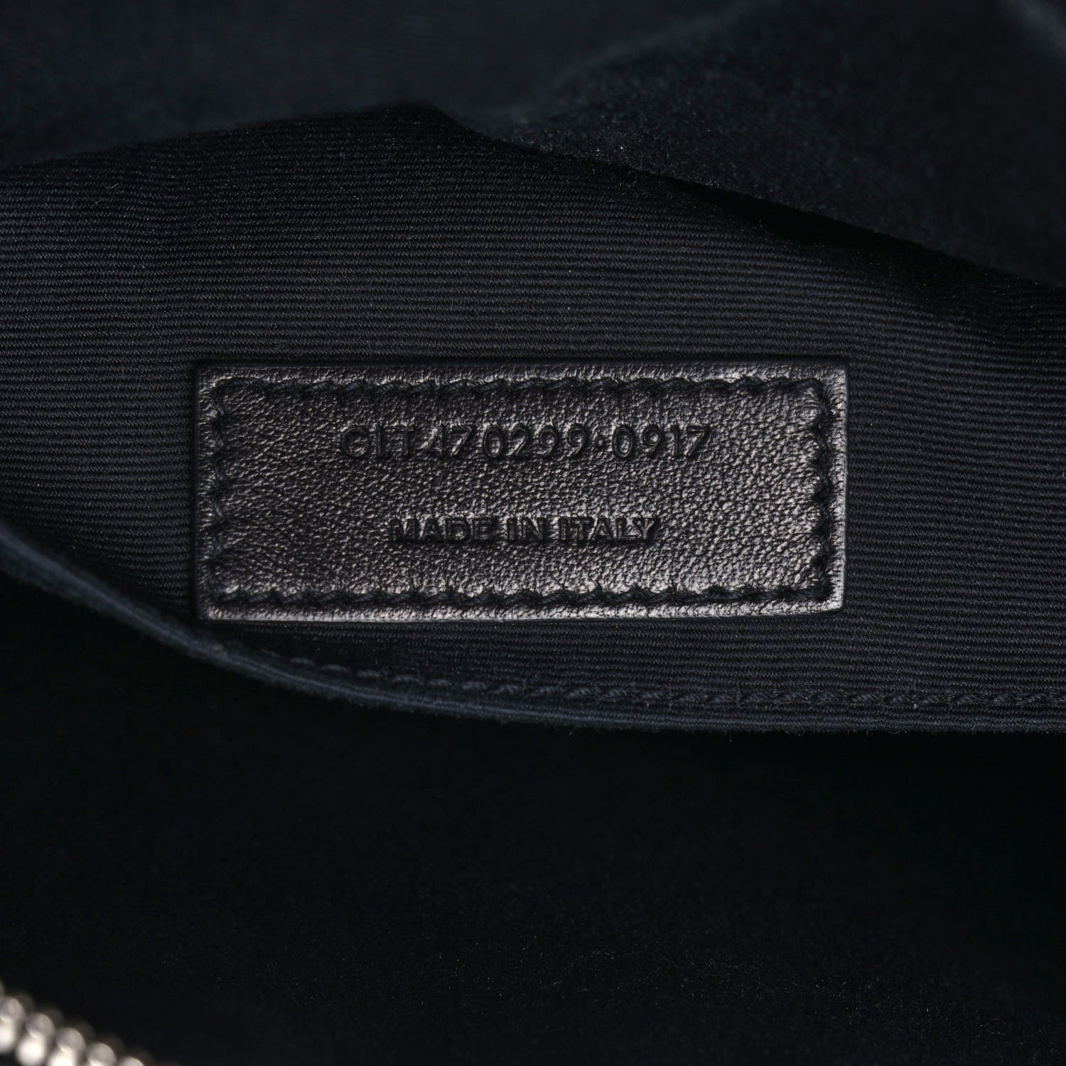Saint Laurent Lambskin Monogram Embossed Small Lou Camera Bag Black 7 of 11