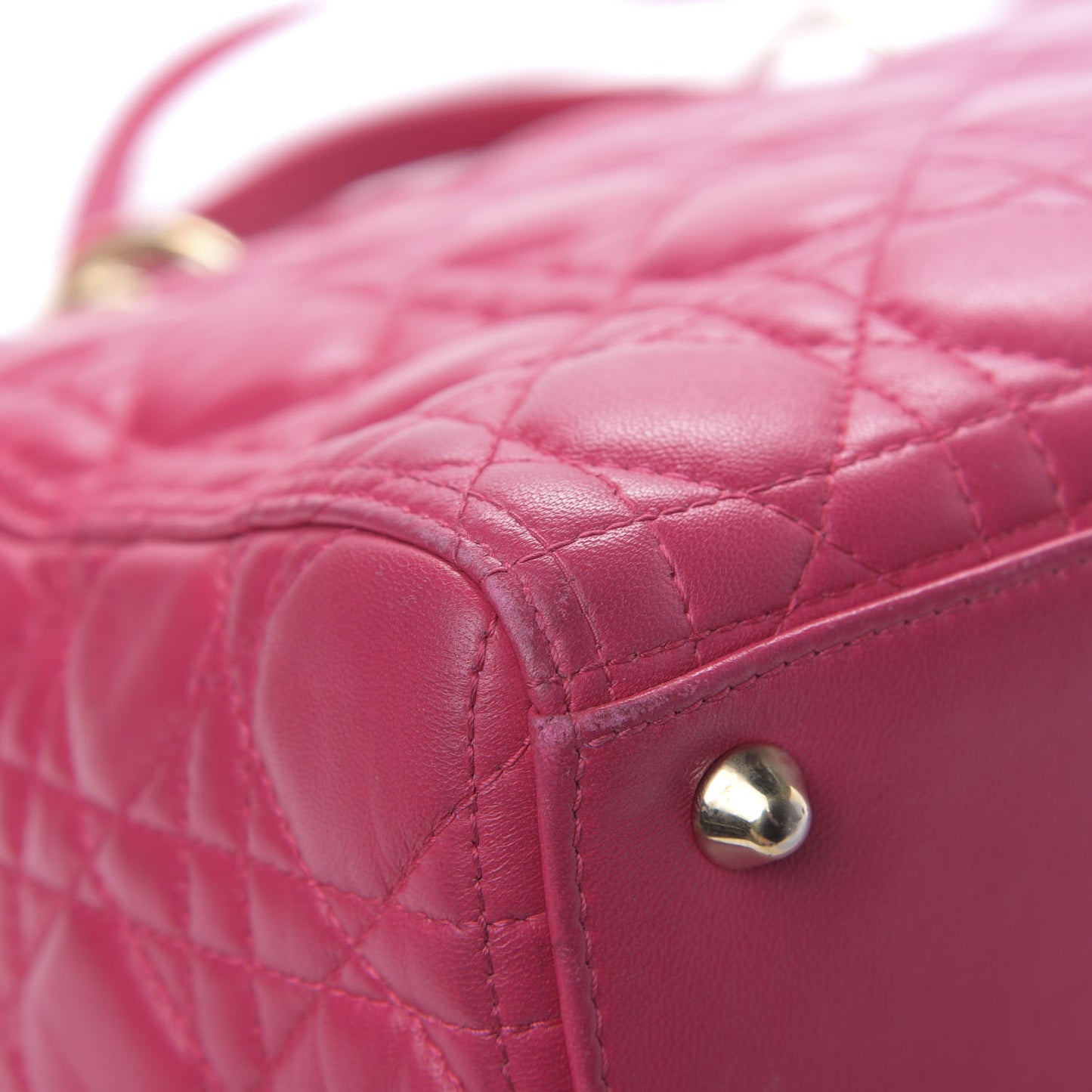 Lambskin Cannage Large Lady Dior Pink