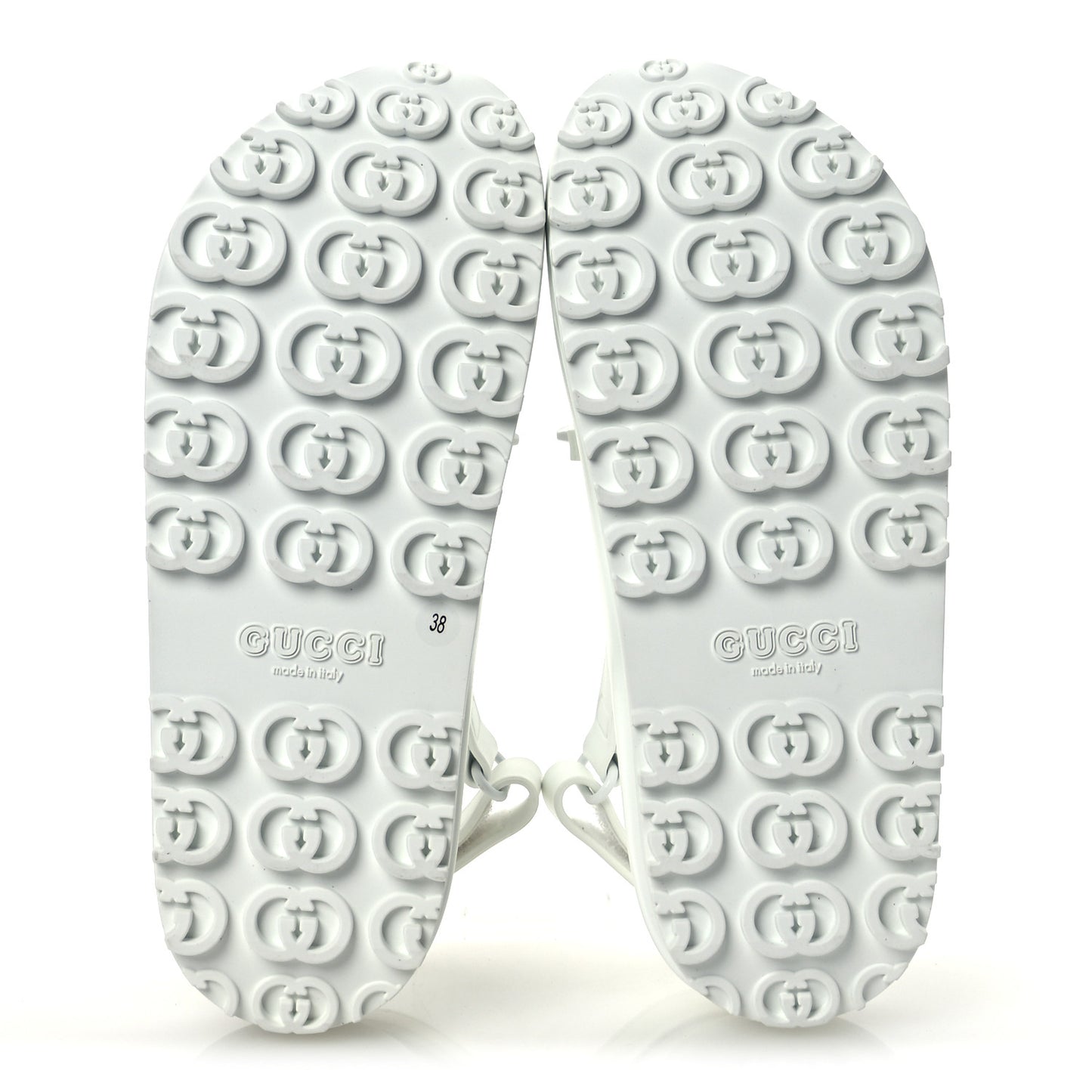 Soft Rubber Horsebit Touch Womens Strapped Sandals 38 Great White