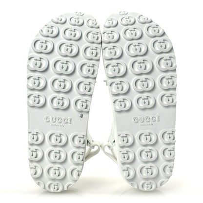 Gucci Soft Rubber Horsebit Touch Womens Strapped Sandals 38 Great White 7 of 11