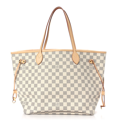Louis Vuitton Damier Azur Neo Neverfull MM Rose Ballerine 2 of 9