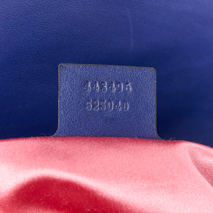 Gucci Velvet Matelasse Medium GG Marmont Shoulder Bag Cobalt Blue 7 of 12