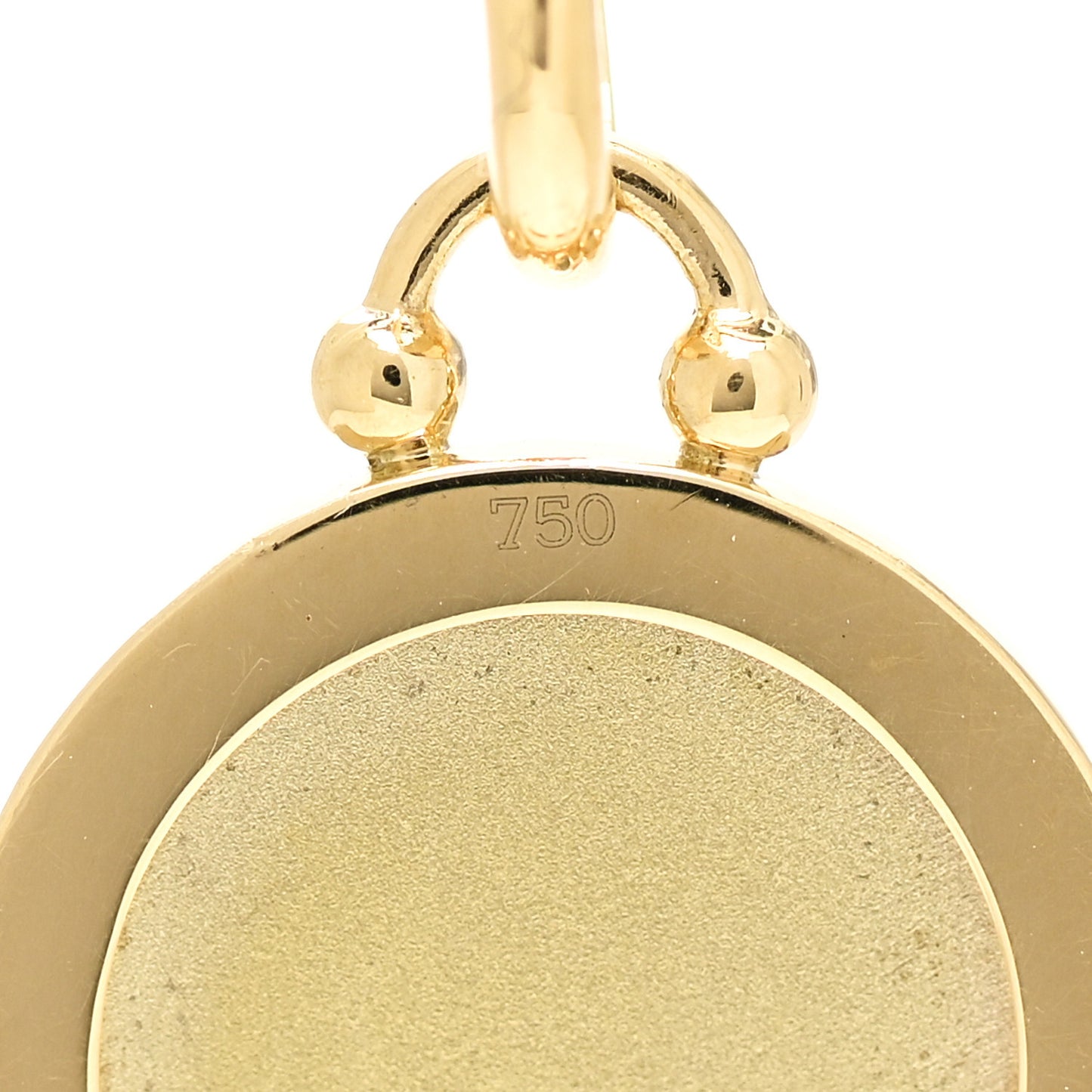 18K Yellow Gold Diamond 16mm Angel Pendant