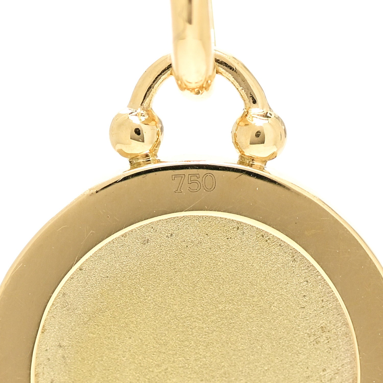 Temple St. Clair 18K Yellow Gold Diamond 16mm Angel Pendant 4 of 5