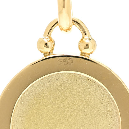 Temple St. Clair 18K Yellow Gold Diamond 16mm Angel Pendant 4 of 5