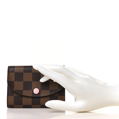 Louis Vuitton Damier Ebene Rosalie Coin Purse Rose Ballerine 2 of 6