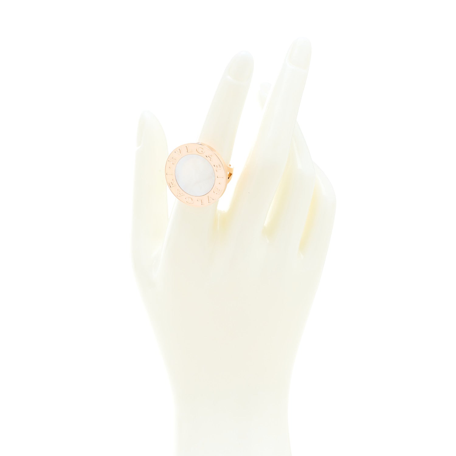 Bulgari 18K Rose Gold Mother of Pearl BVLGARI BVLGARI Ring 53 6.5 2 of 5