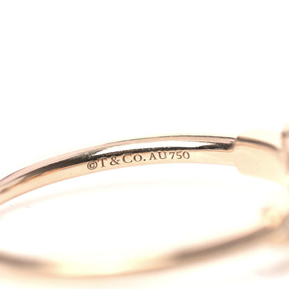 Tiffany 18K Rose Gold Diamond T Wire Ring 54 6.75 4 of 4