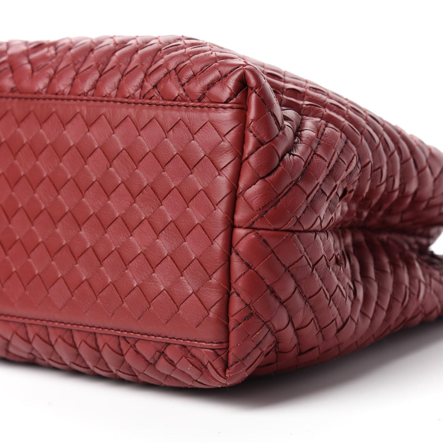 Nappa Intrecciato Medium Tote Red