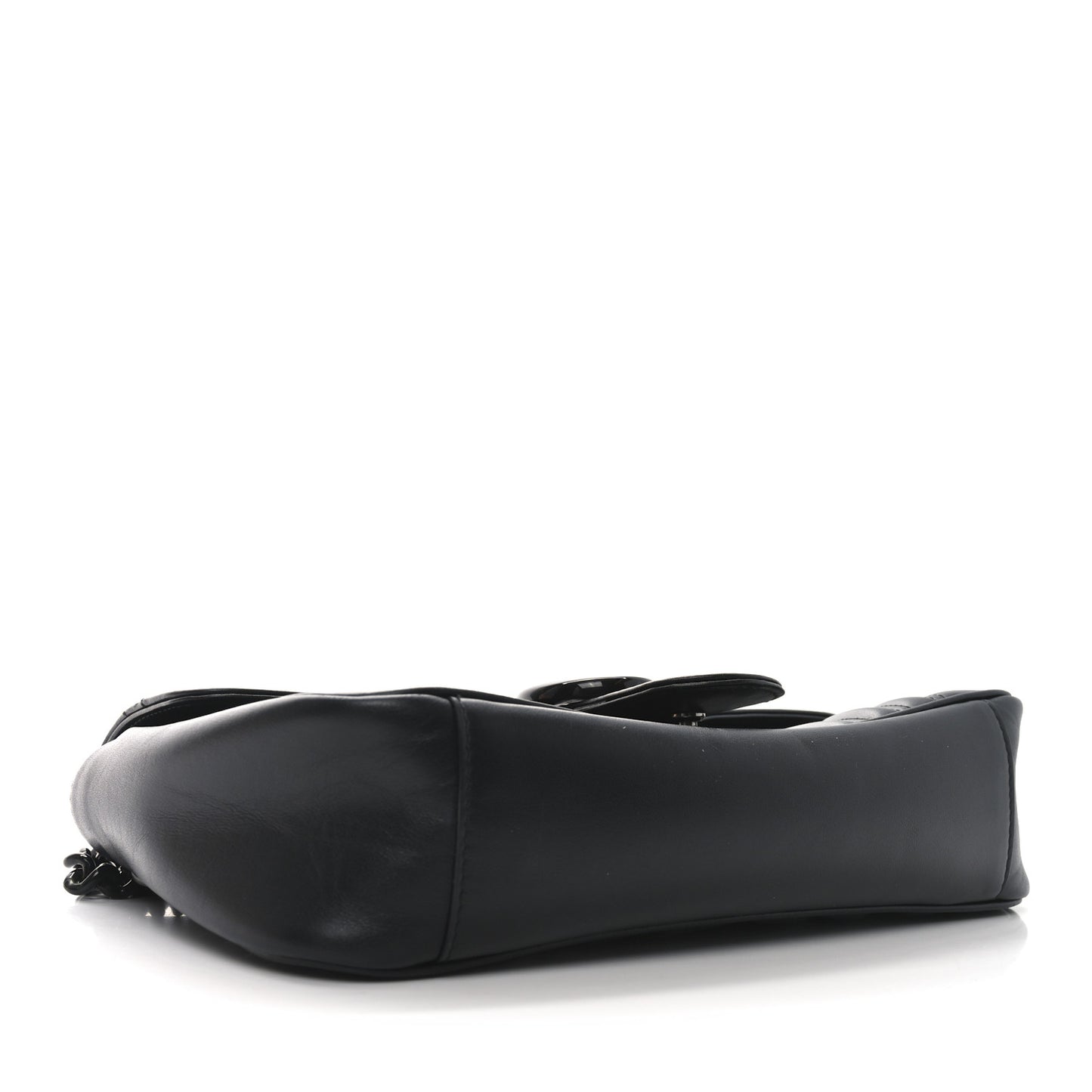 Calfskin Matelasse Monochrome Small GG Marmont Shoulder Bag Black