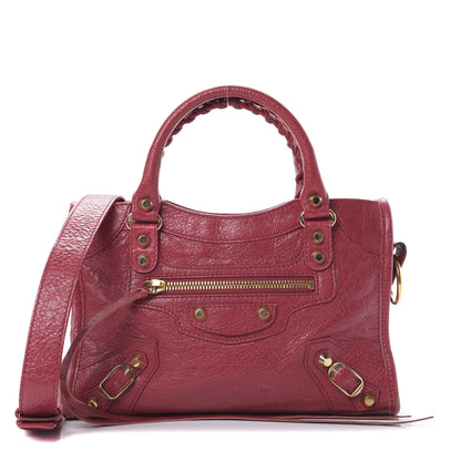 Balenciaga Agneau Classic Gold Hardware Mini City Rouge Sapphire 1 of 18