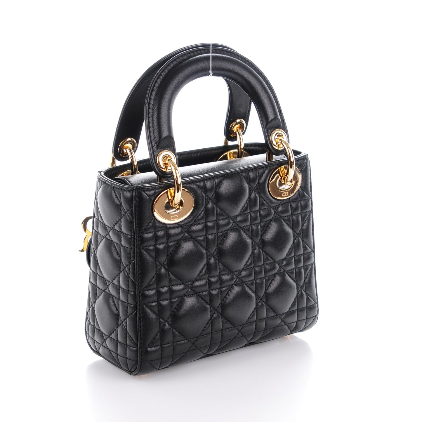 Lambskin Cannage Mini Lady Dior Black