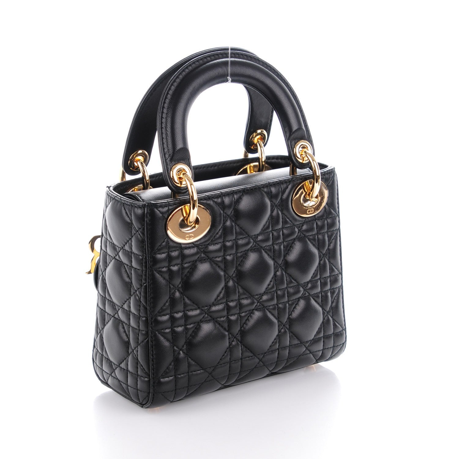 Christian Dior Lambskin Cannage Mini Lady Dior Black 3 of 7