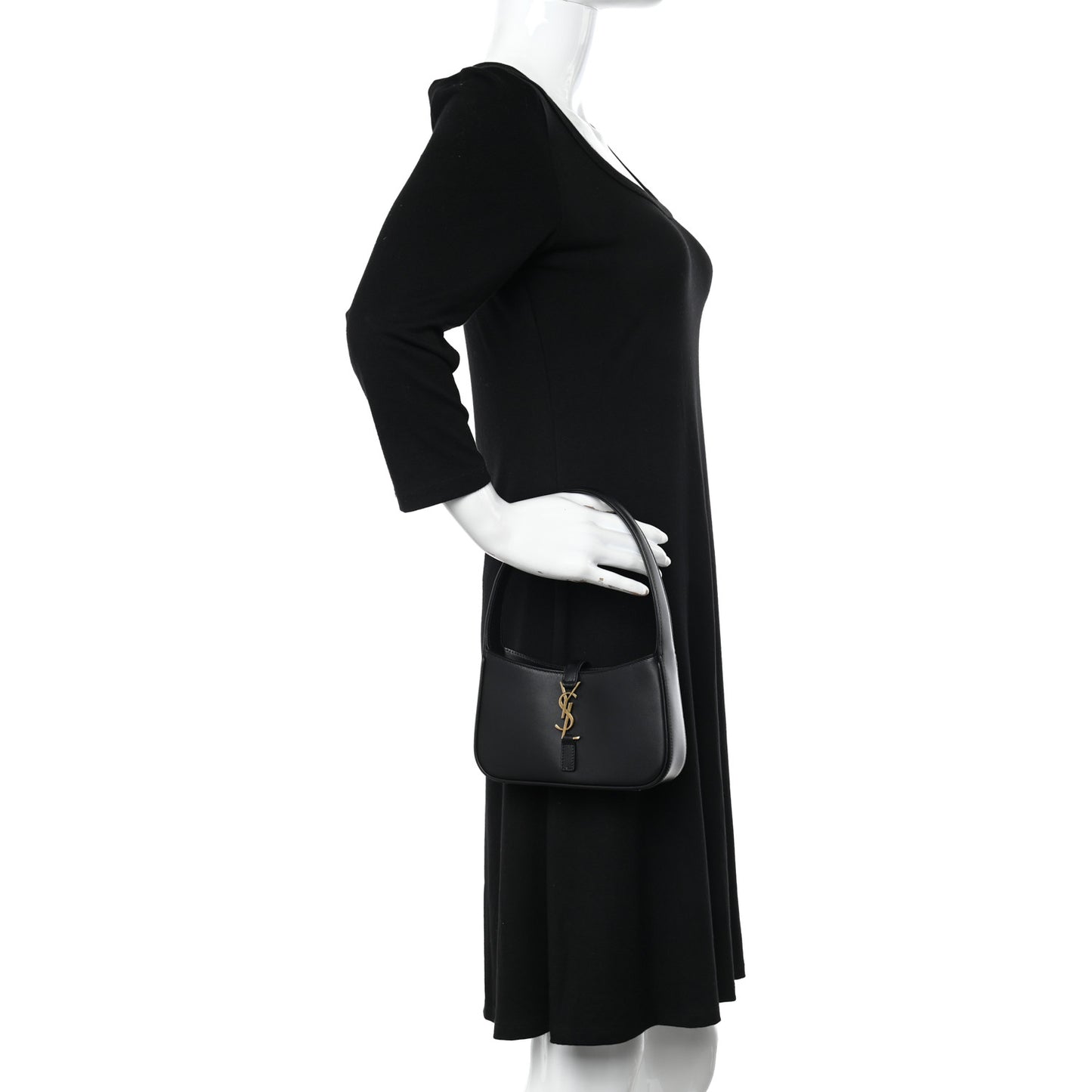 Smooth Calfskin Le 5 A 7 Mini Hobo Black