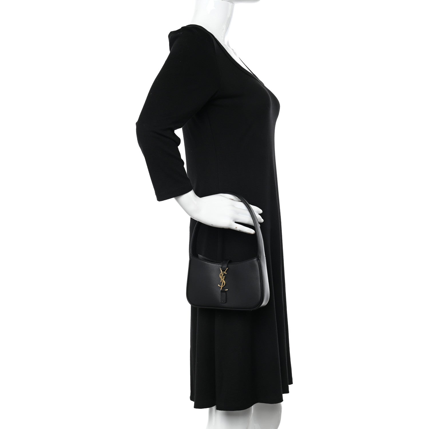 Saint Laurent Smooth Calfskin Le 5 A 7 Mini Hobo Black 2 of 8