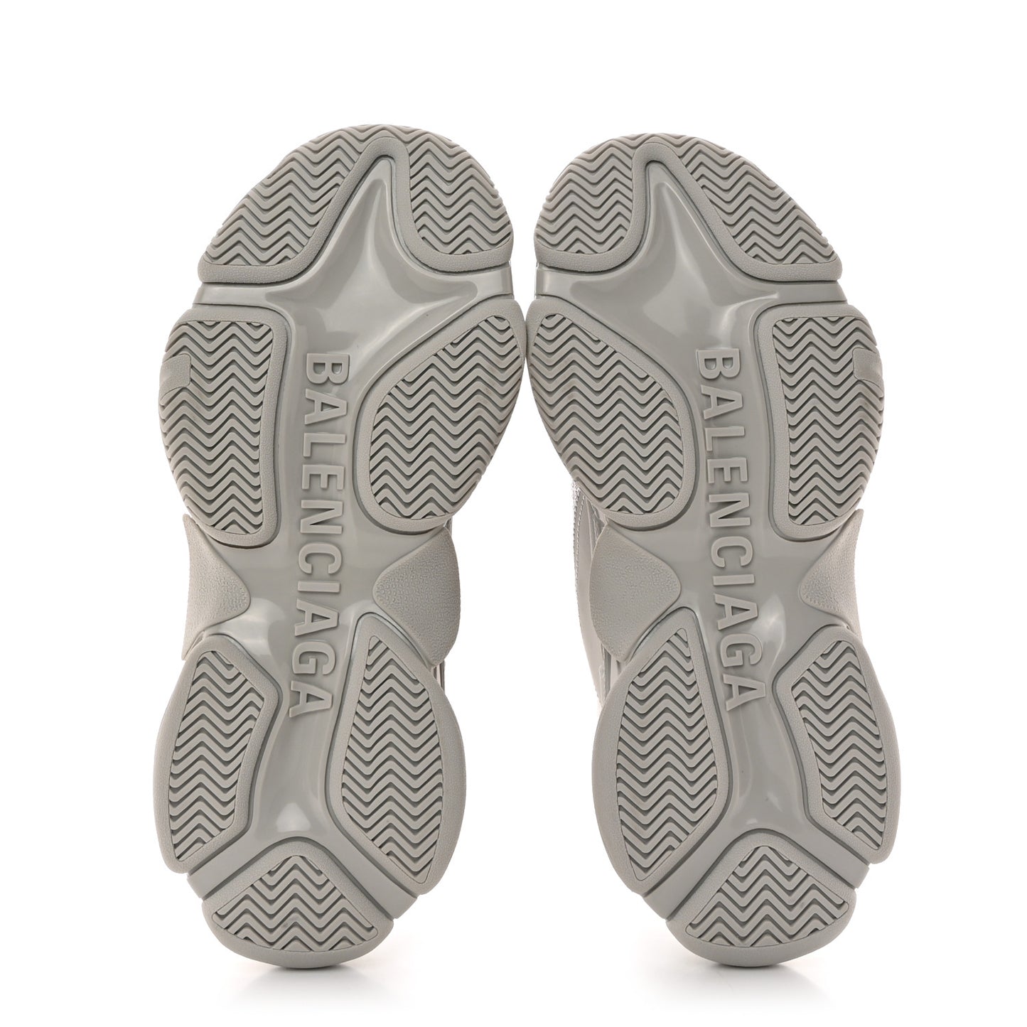 Fabric Mesh Faux Fur Triple S Sneakers 39 Grey
