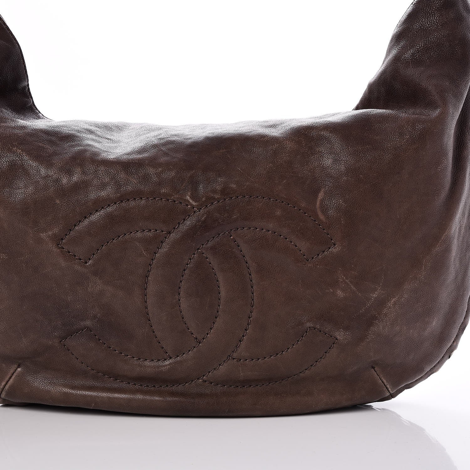 Chanel Calfskin Modern Chain Hobo Brown 8 of 10