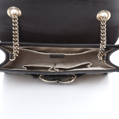 Gucci Monogram Margaux Calfskin Medium Emily Chain Shoulder Bag Beige Ebony Cocoa 5 of 15