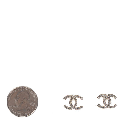 Chanel Crystal CC Earrings Gold 2 of 4