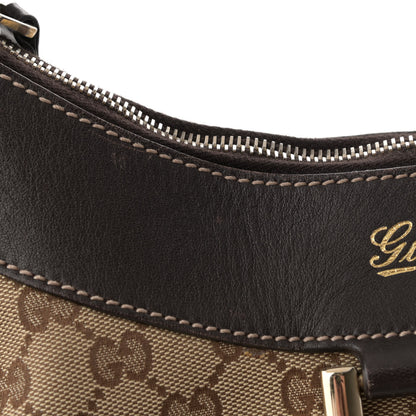Gucci Monogram Medium D Gold Ring Hobo Dark Brown 17 of 18