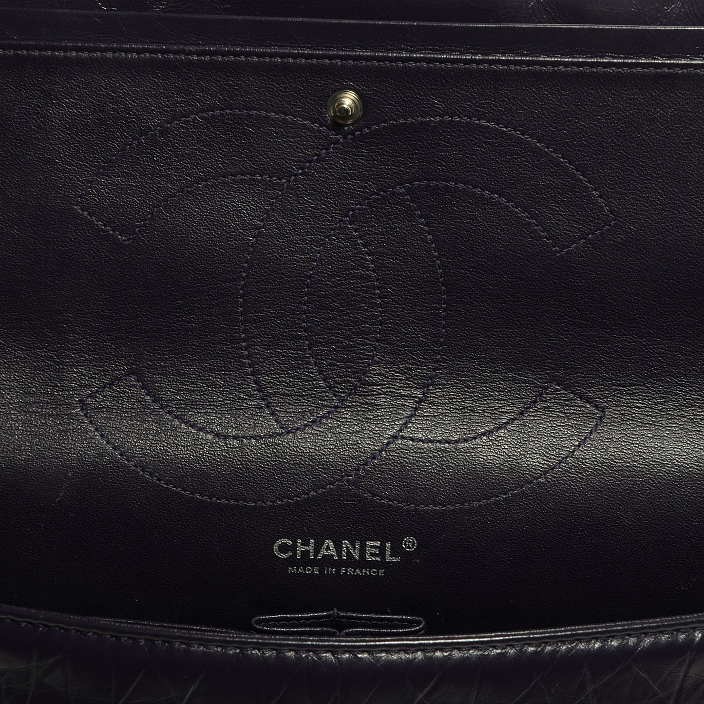Aged Calfskin 2.55 Reissue 227 Flap Dark Purple