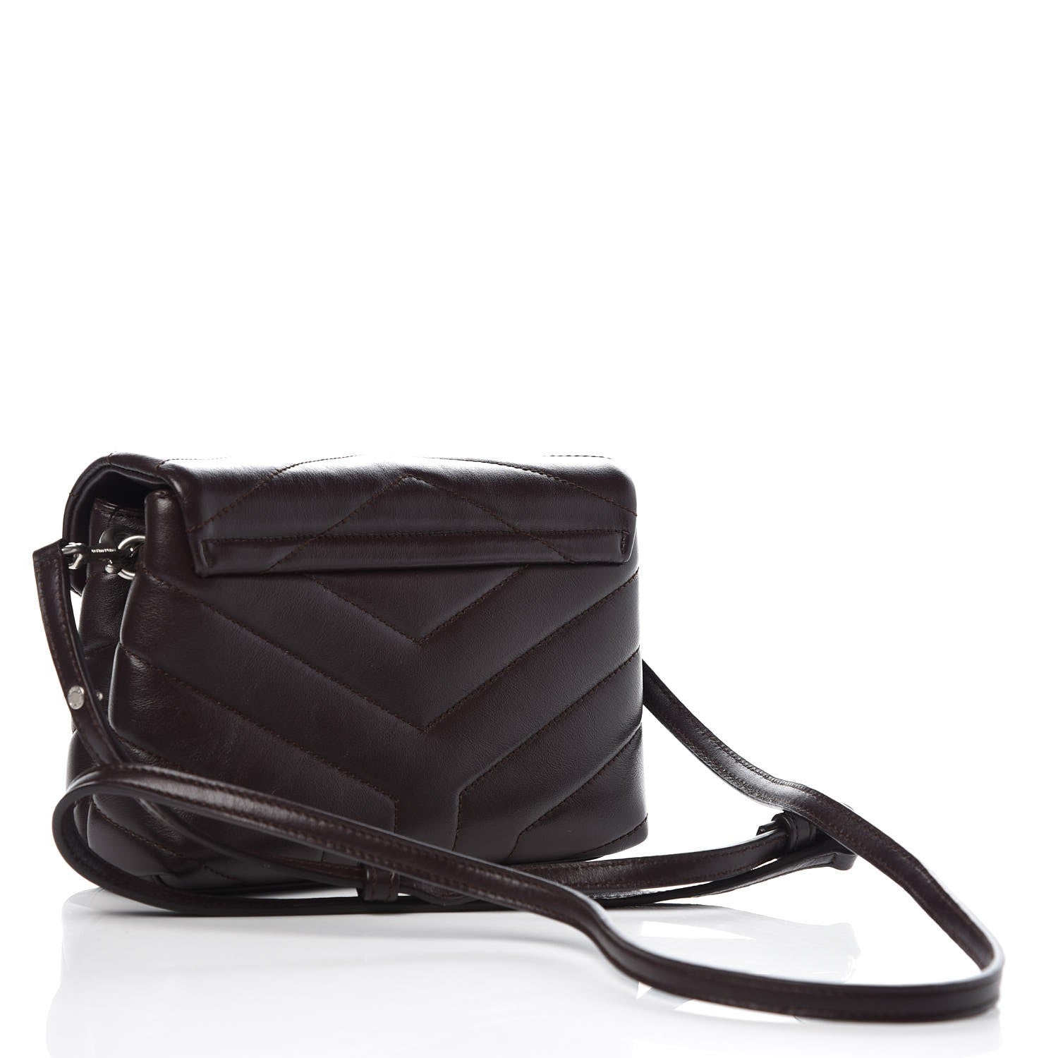 Saint Laurent Calfskin Y Quilted Monogram Toy Loulou Crossbody Bag Black Tulipe 3 of 7