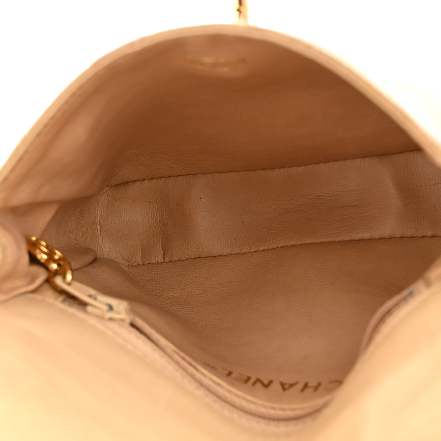 Lambskin Quilted Flap Waist Belt Bag 65 26 Beige