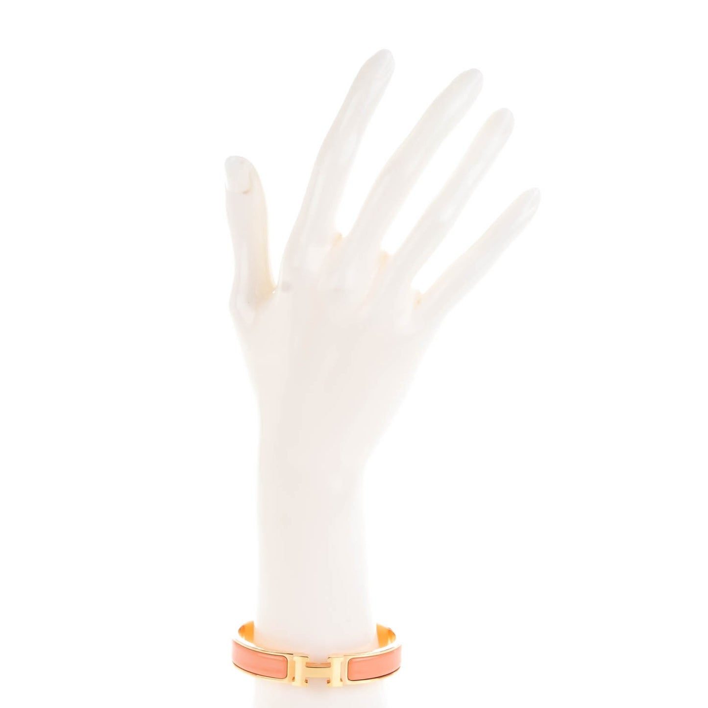 Enamel Narrow Clic Clac H Bracelet GM Rose Saumon