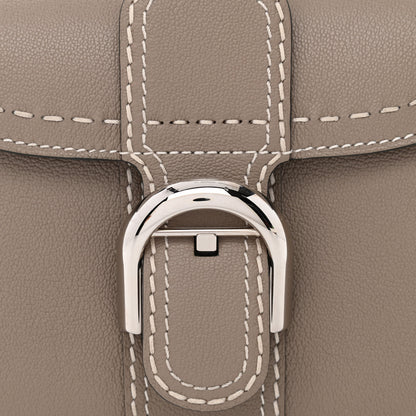 Delvaux Grained Rodeo Calfskin Surpique Mini Brillant Satchel Tourterelle Ivory 11 of 14