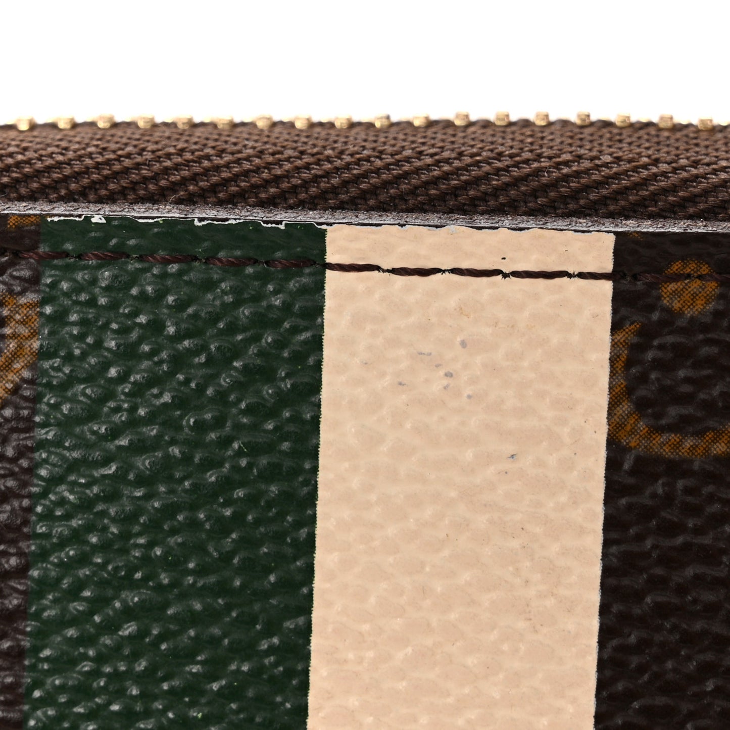 Monogram Groom Zippy Organizer Wallet Green