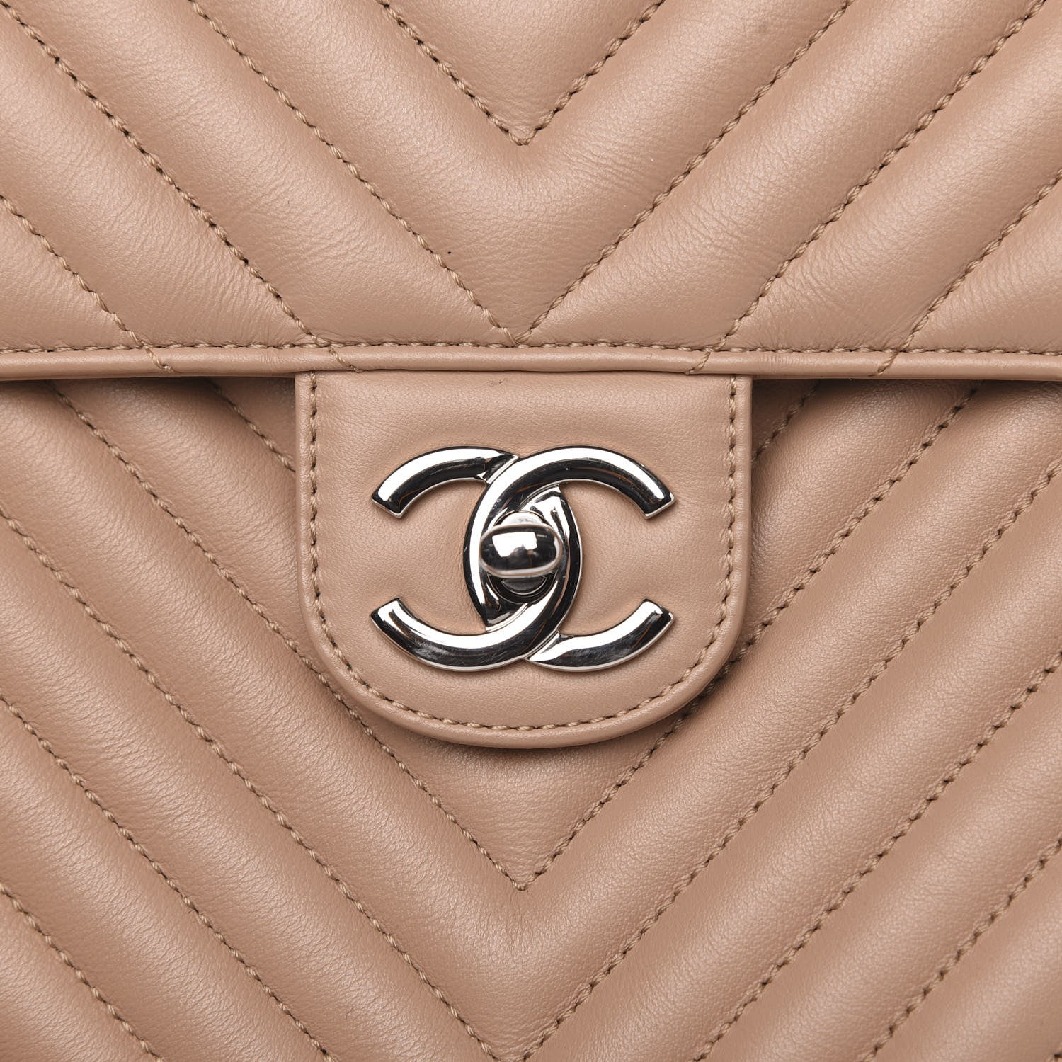 Chanel Calfskin Chevron Quilted Small Urban Spirit Backpack Beige 9 of 12