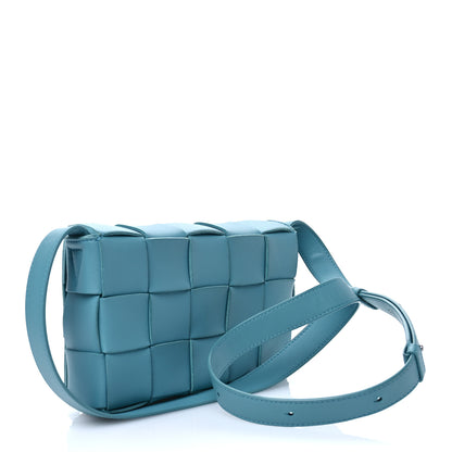 Bottega Veneta Lambskin Maxi Intrecciato Small Cassette Crossbody Bag Mermaid 4 of 10