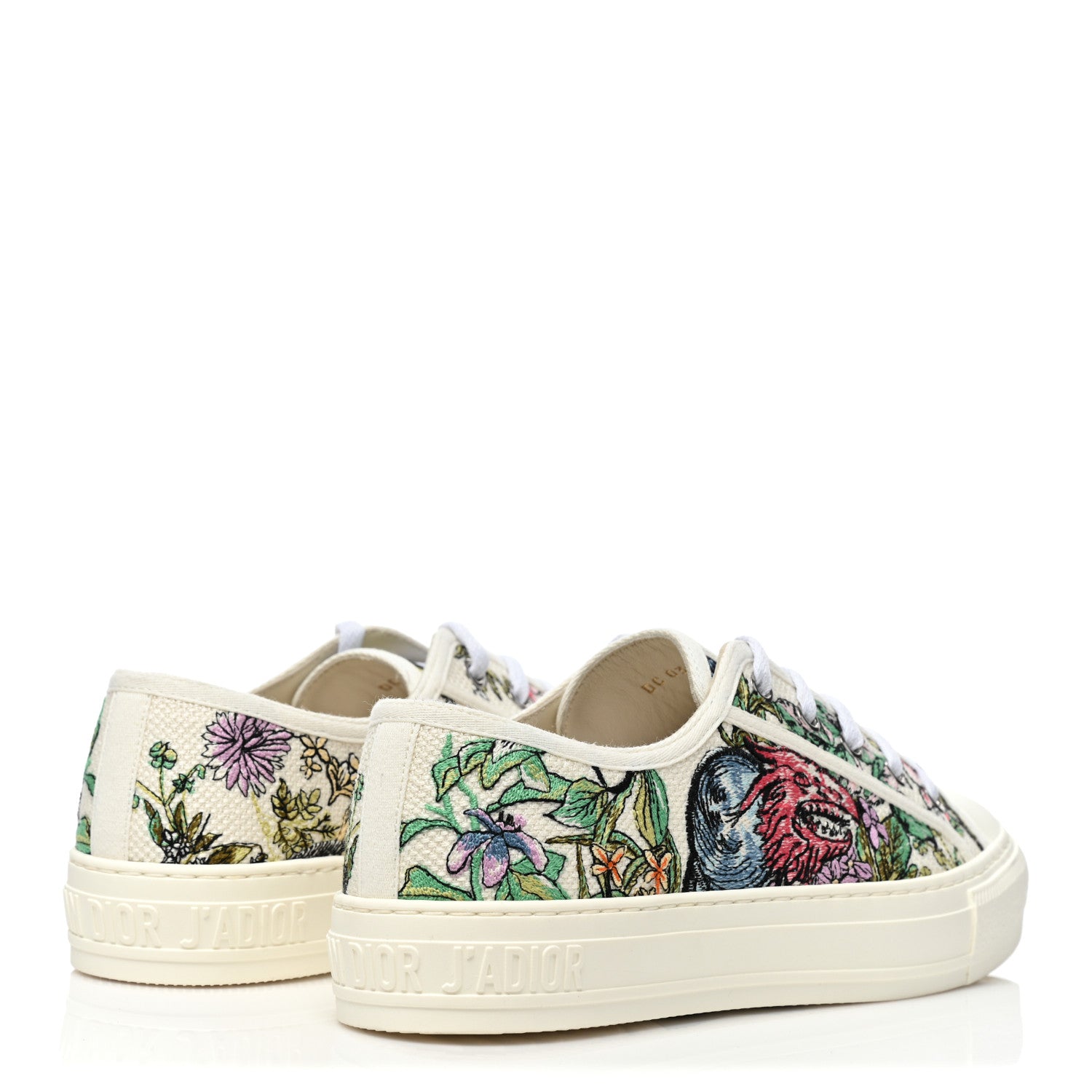 Christian Dior Canvas Constellation Embroidered Womens Walk'N'Dior Low Top Sneakers 38 White Multicolor 5 of 10