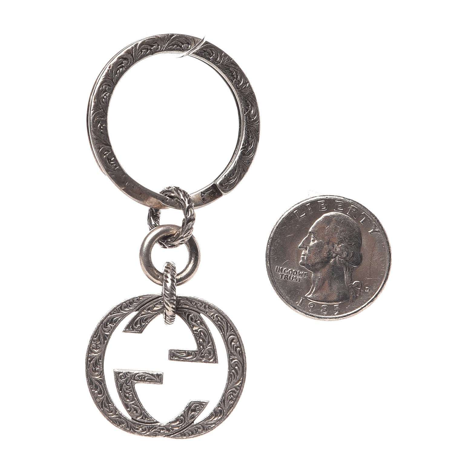 Gucci Metal Interlocking G Key Chain 2 of 2