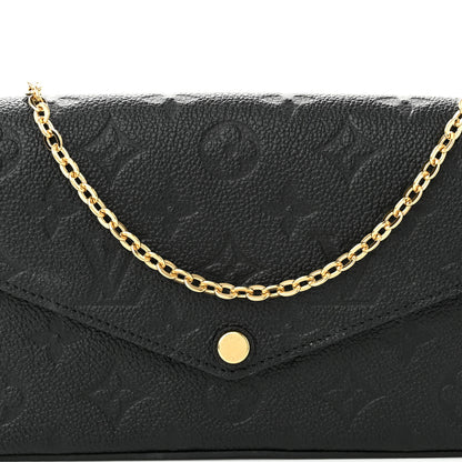 Louis Vuitton Empreinte Pochette Felicie Chain Wallet Black 8 of 10
