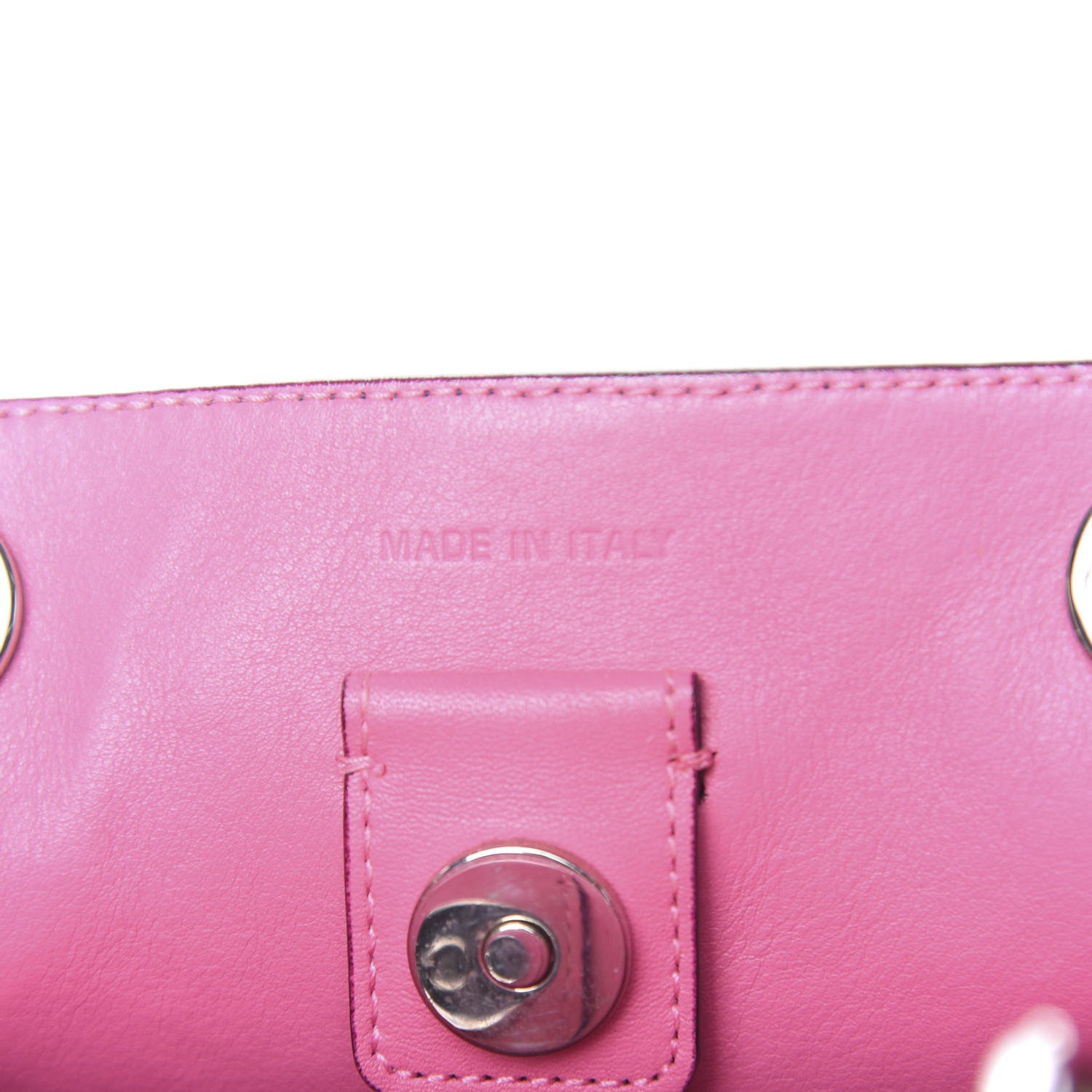 Christian Dior Smooth Calfskin Medium Tri-Color Diorissimo Bag Navy Pink 8 of 11