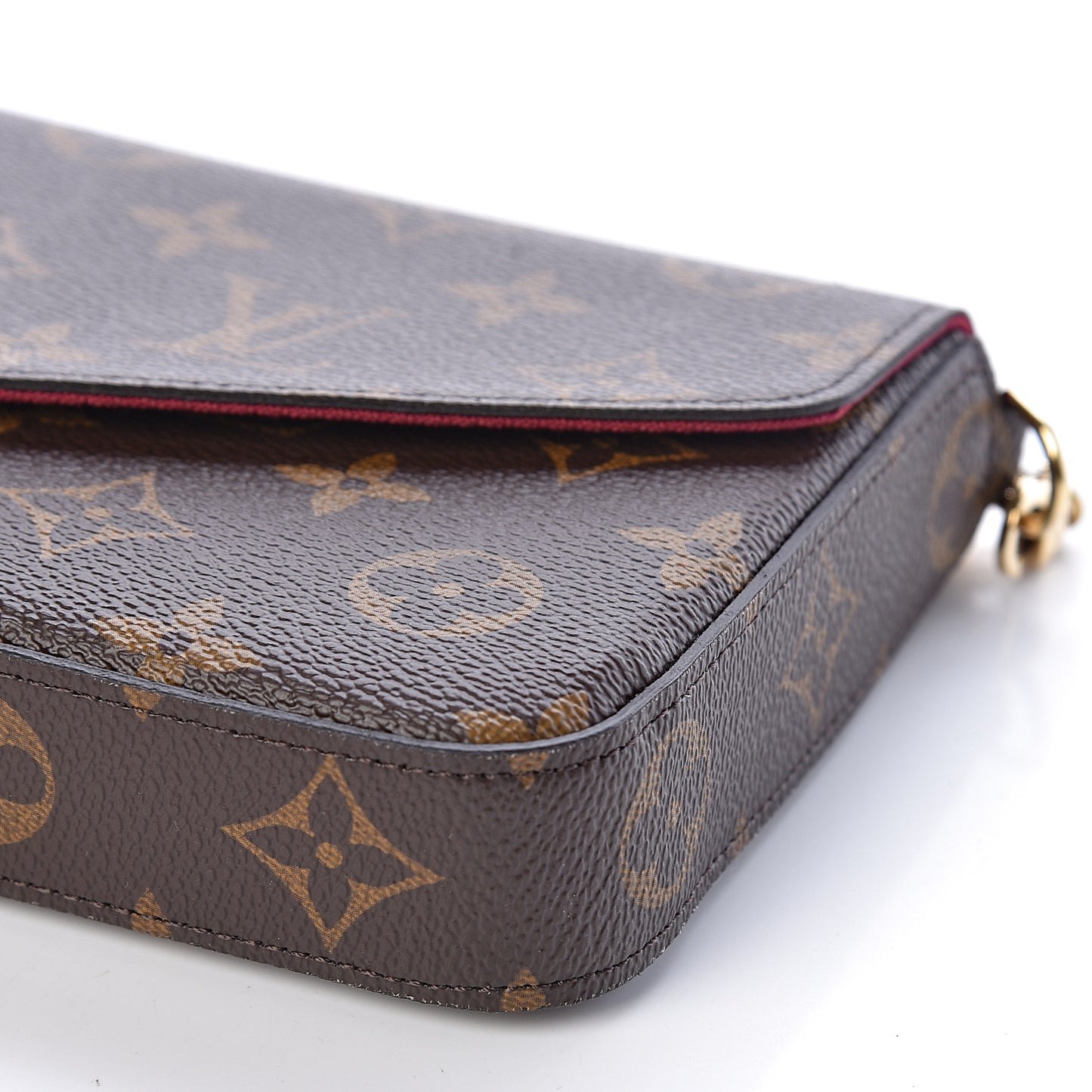 Monogram Pochette Felicie Chain Wallet Fuchsia