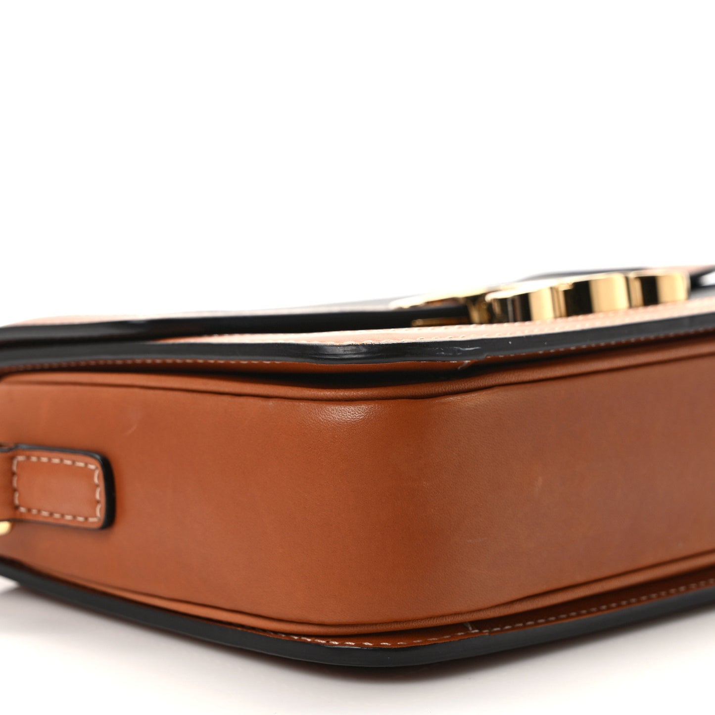 Calfskin Triomphe Canvas Teen Triomphe Bag Tan