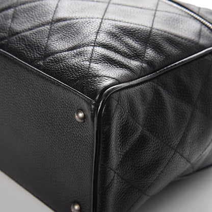 Chanel Caviar Patent Quilted Large Bowler Black 10 of 11