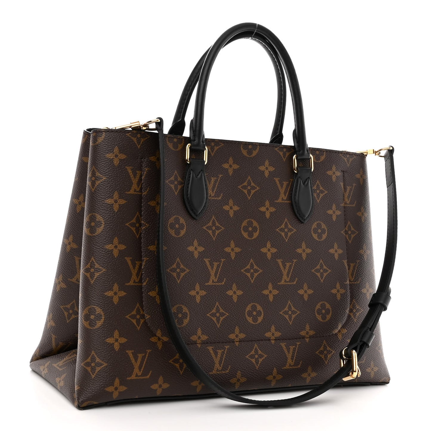 Monogram Flower Tote Black