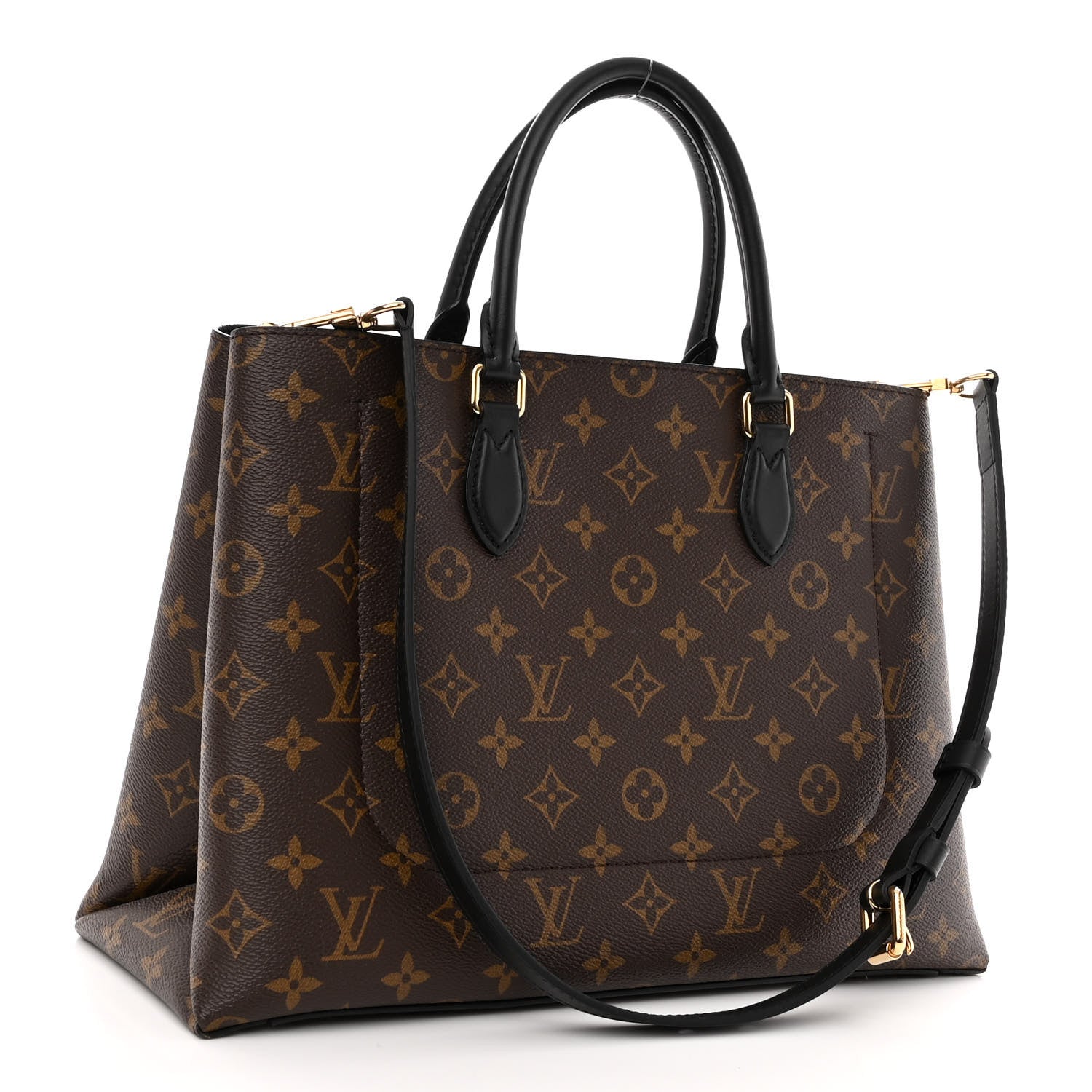 Louis Vuitton Monogram Flower Tote Black 3 of 9