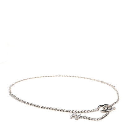 Chanel Enamel CC Chain Logo Belt Silver Black 1 of 3