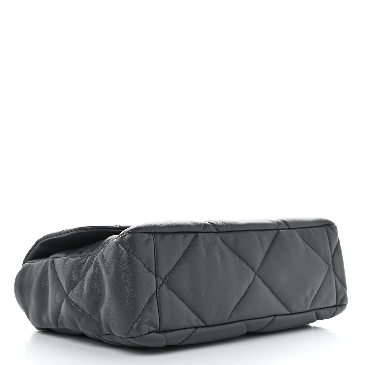 Lambskin Quilted Large Chanel 19 Flap Dark Grey