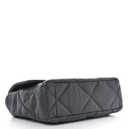 Chanel Lambskin Quilted Large Chanel 19 Flap Dark Grey 4 of 10
